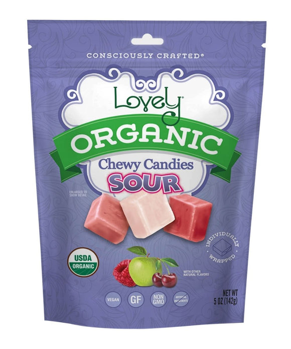 Organic Sour Chewy Candies, 5 oz gluten free organic candy