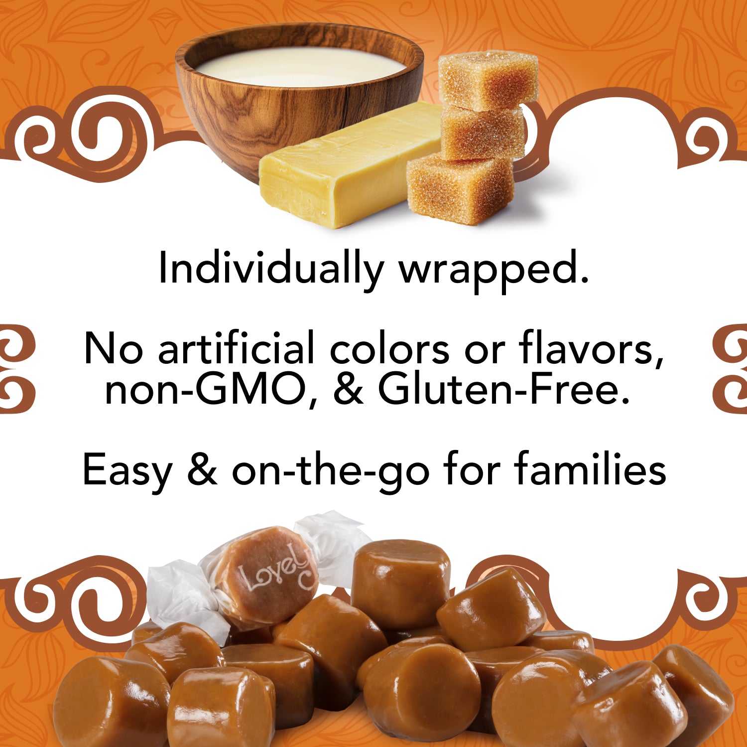 Original Caramels - Chewy Non-GMO Gluten-Free | Lovely Candy