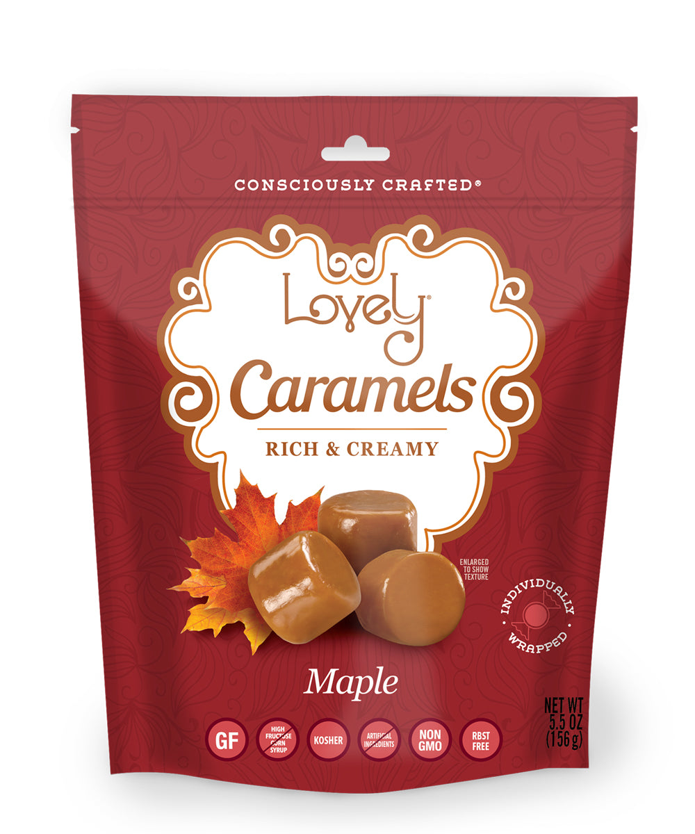 Maple Caramels 5 oz | Gluten Free Candy | Lovely Candy Company