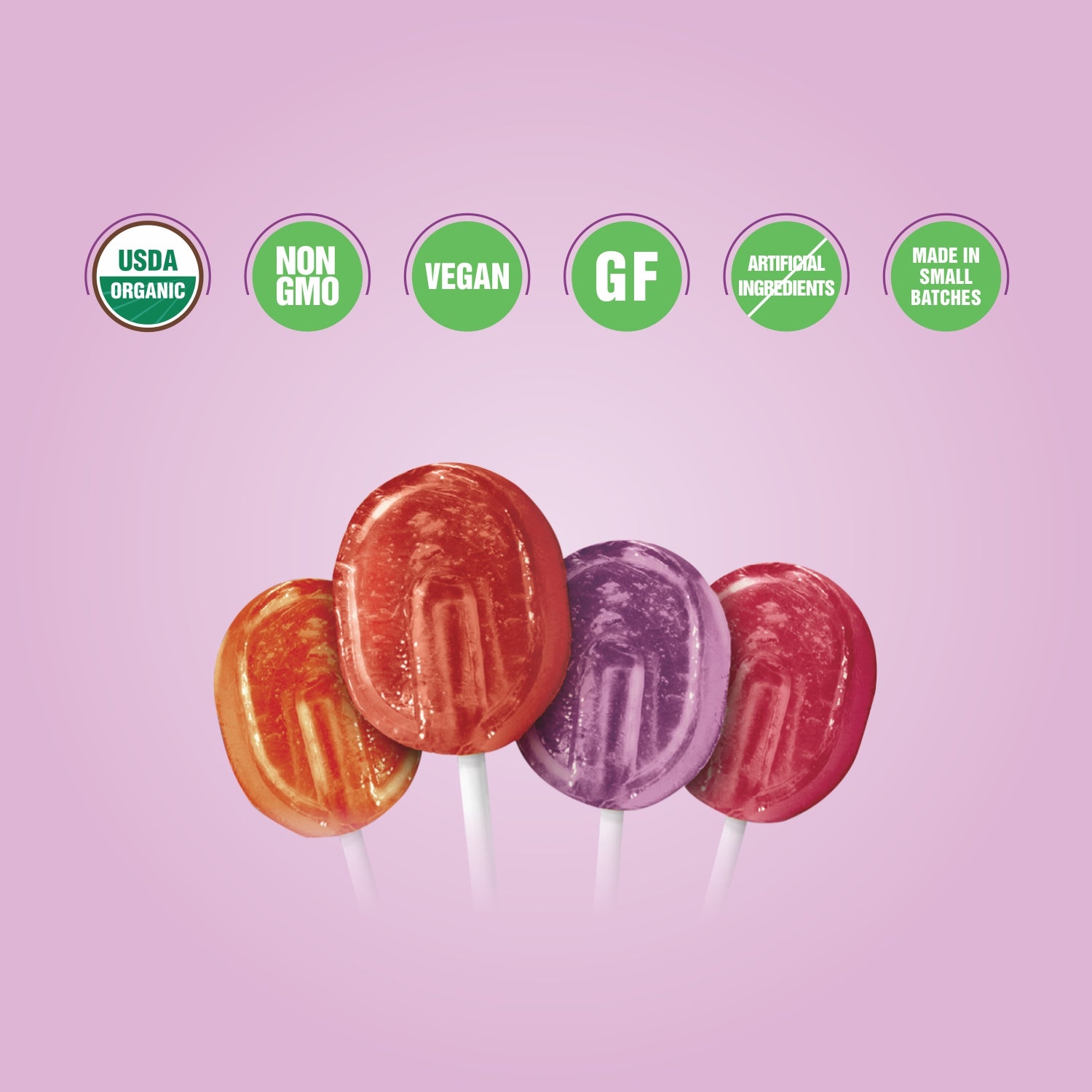 Organic Lollipops 7 oz | Gluten Free Candy | Lovely Candy Company