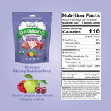 Organic Sour Chewy Candies, 5 oz gluten free organic candy nutritional panel
